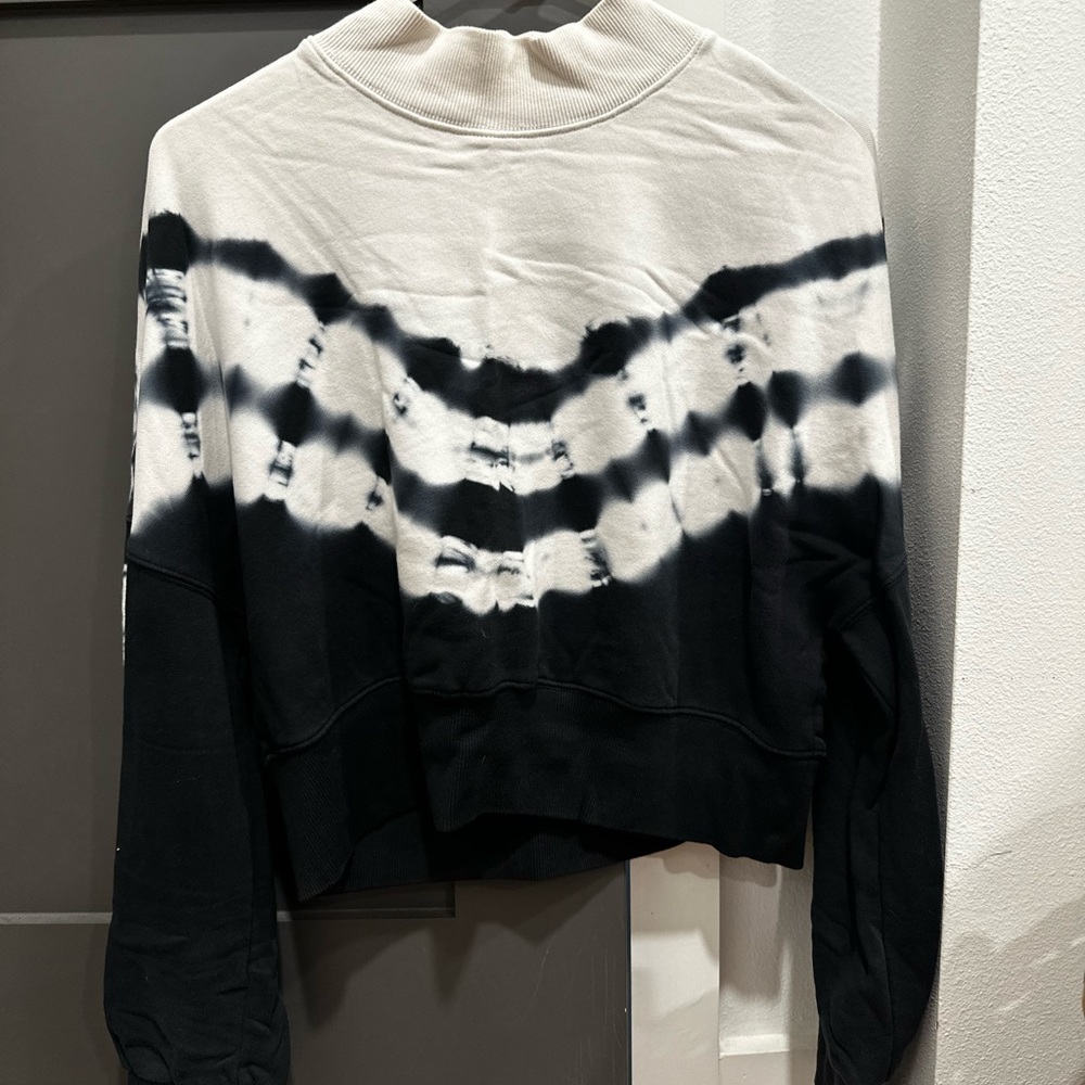 Fabletics mock neck crop fleece sweatshirt.